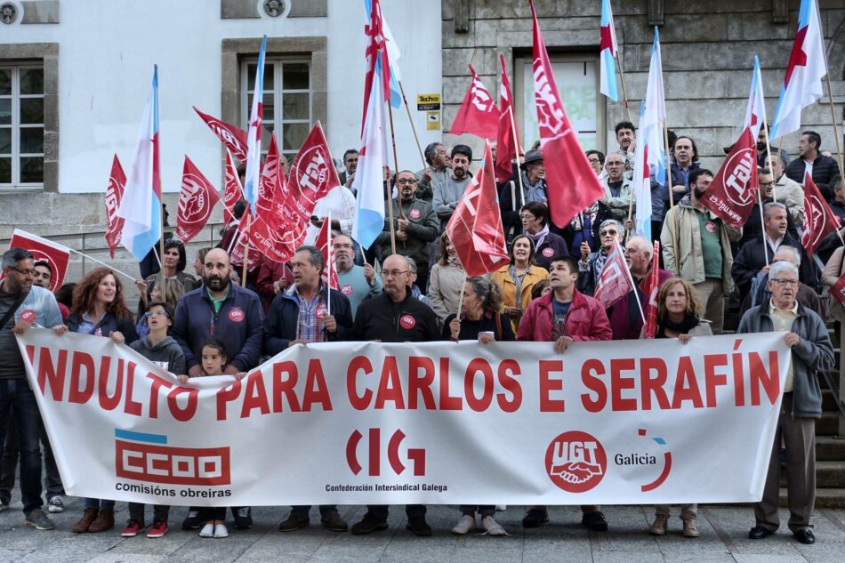 Concentración en Vigo para esixir o indulto de Carlos e Serafín