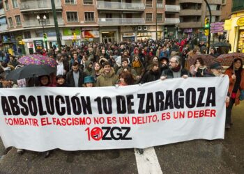 A menos de un mes del juicio, se multiplican las iniciativas que piden la absolución de los 10 de Zaragoza