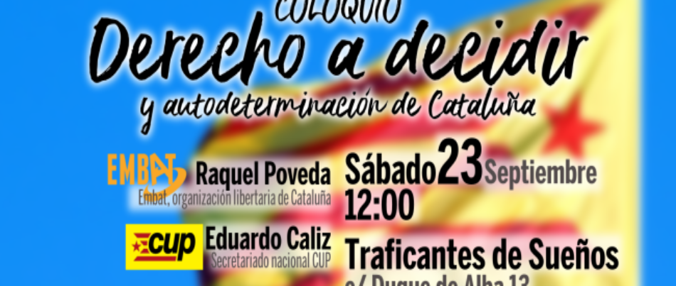Coloquio en Madrid por el derecho a decidir en Cataluña