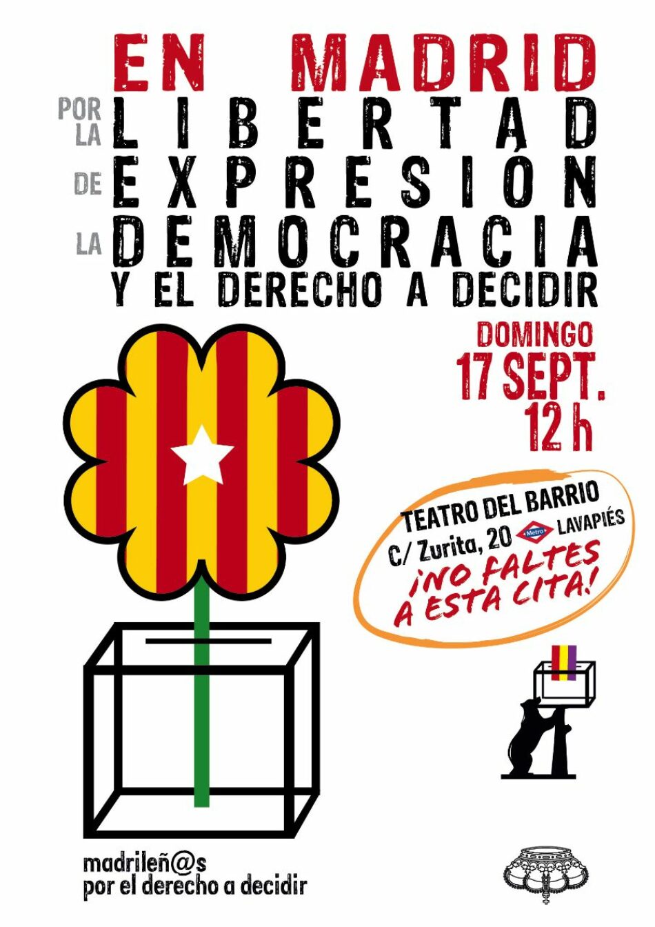 Acto “En Madrid por la libertad de expresión, la democracia y el derecho a decidir”
