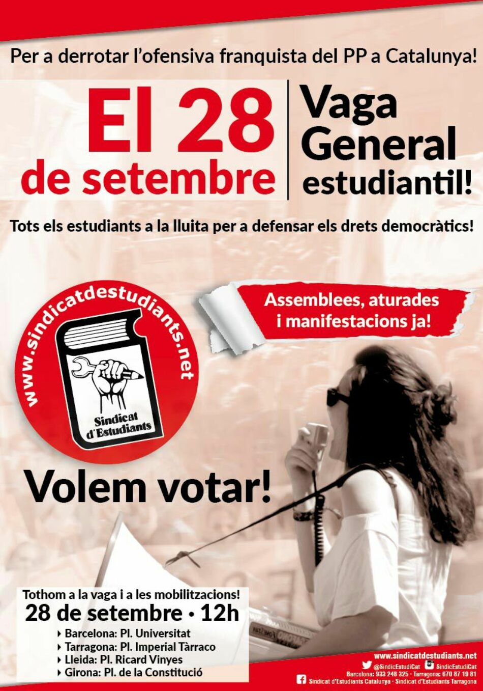 El Sindicato de Estudiantes llama a la huelga el 28-S ante la amenaza de la Físcalía de menores