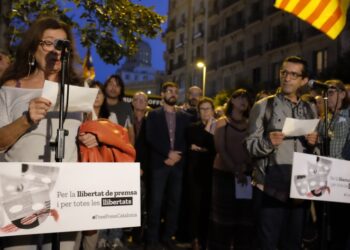 Acto en defensa de las libertades en Barcelona