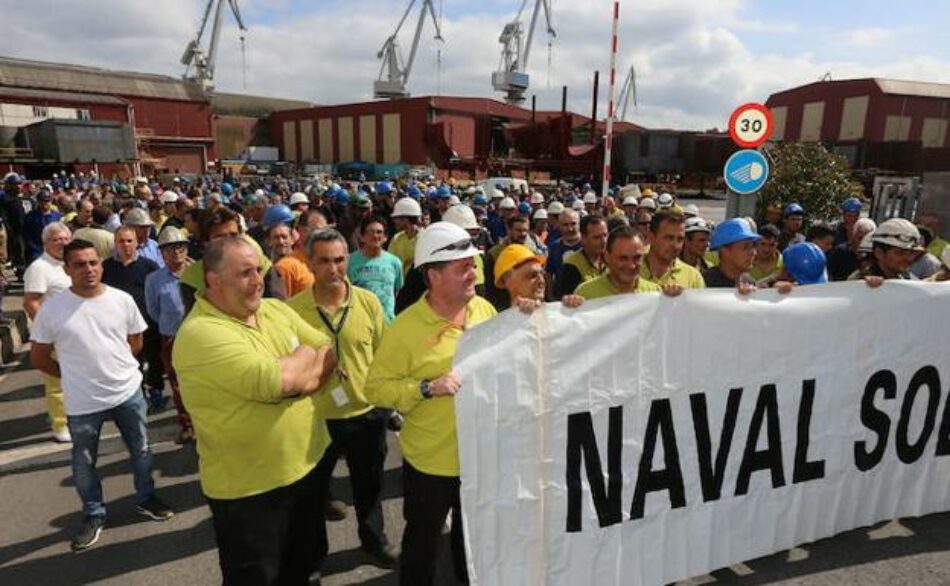 IU pide una intervención pública para salvar los puestos de trabajo de La Naval