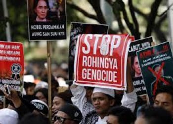 Musulmanes de Indonesia se manifiestan en favor de los rohingya