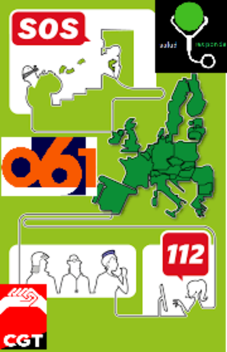 CGT lleva a Bruselas la situación de los servicios de emergencias 112, 061 y Salud Responde