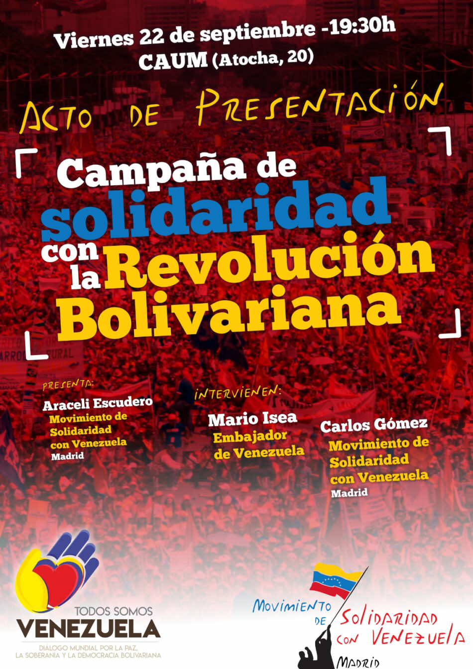 Presentación de la campaña de Solidaridad con la Revolución Bolivariana