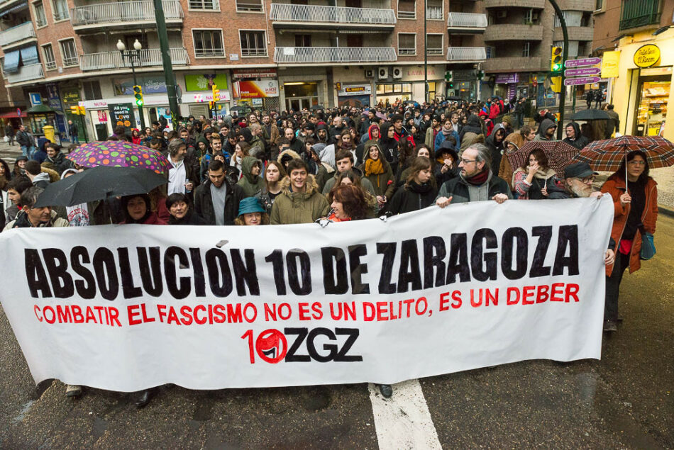 “Los 10 de Zaragoza” expondrán su caso en las Cortes de Aragón