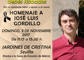 La Asociación Sevilla Bebés Robados homenajeará a Jose Luis Gordillo el 5 de noviembre