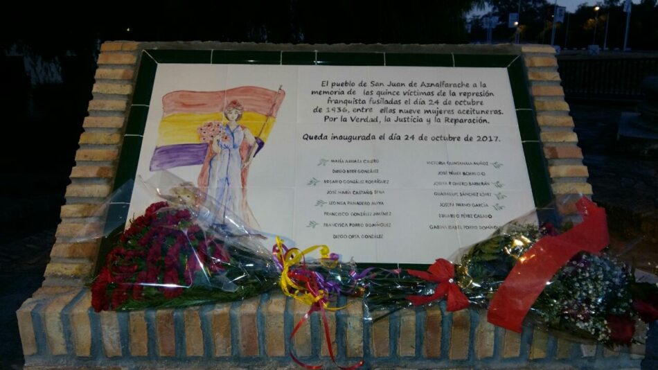 El PCA condena el ataque fascista contra un mural dedicado a las víctimas del franquismo en San Juan, horas después de su inauguración