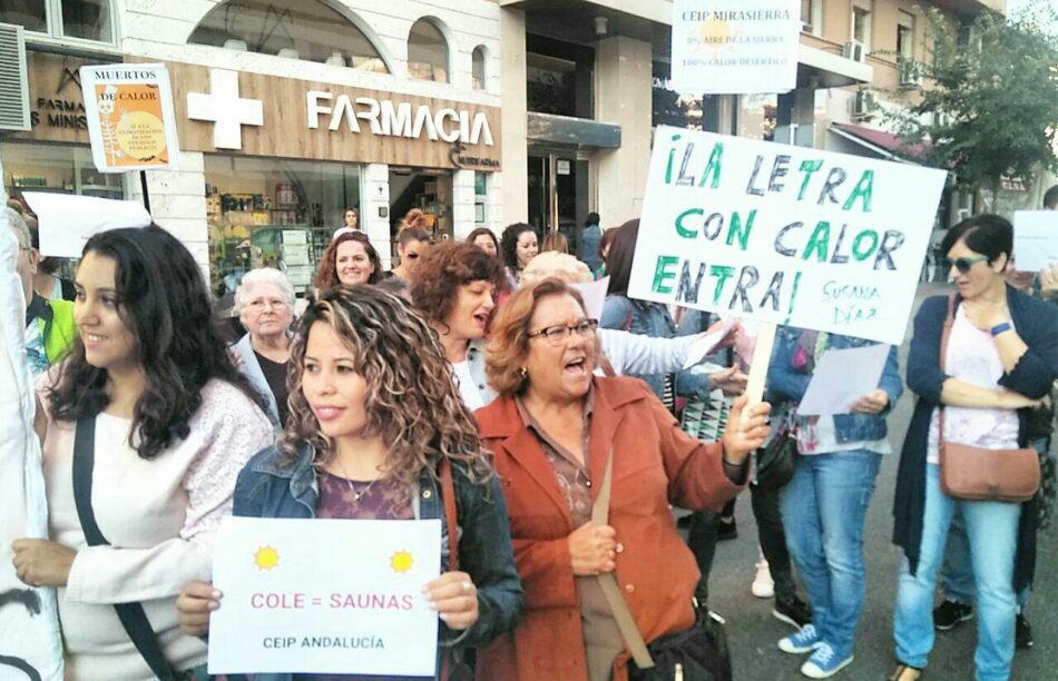Ampas de Córdoba salieron a la calle por la Climatización sostenible en los centro públicos docentes