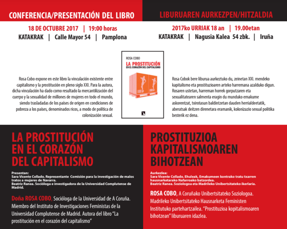 Conferencia / Presentación del libro “La prostitución en el corazón del capitalismo”