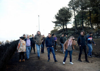 Pablo Iglesias reclama en Vigo una mayor inversión en la prevención de incendios