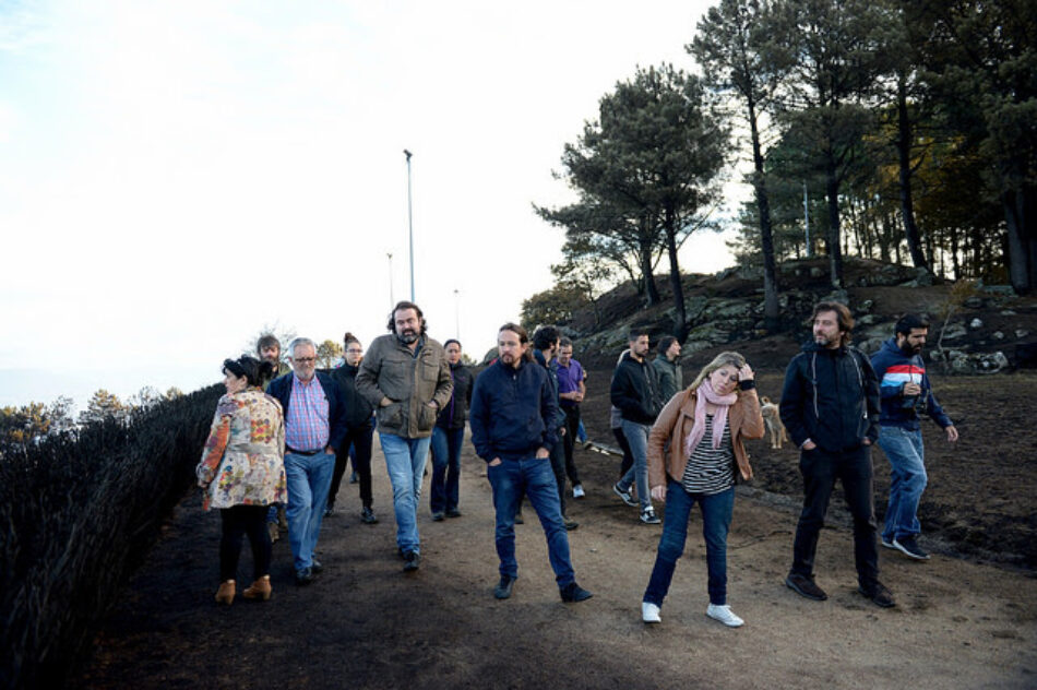 Pablo Iglesias reclama en Vigo una mayor inversión en la prevención de incendios