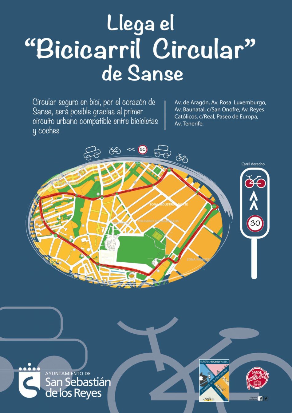 Sanse tendrá su propio ‘ciclocarril’ para circular de manera segura por el corazón de la ciudad