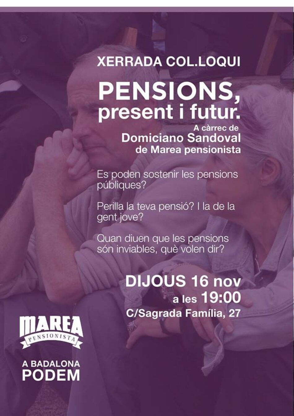 “Pensions, present i futur” a Podem Badalona
