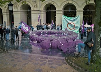 Las trabajadoras de la limpieza de las instituciones de Gipuzkoa han exigido la Q morada de calidad