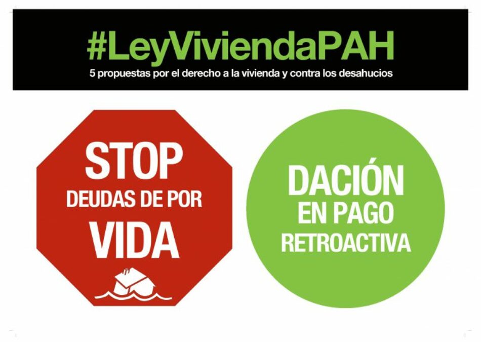 La Plataforma de Afectados por la Hipoteca (PAH) se moviliza este miércoles en todo el Estado