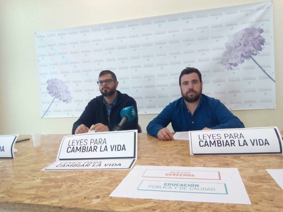 Podemos Andalucía impulsa un paquete de leyes para mejorar las vidas de los malagueños