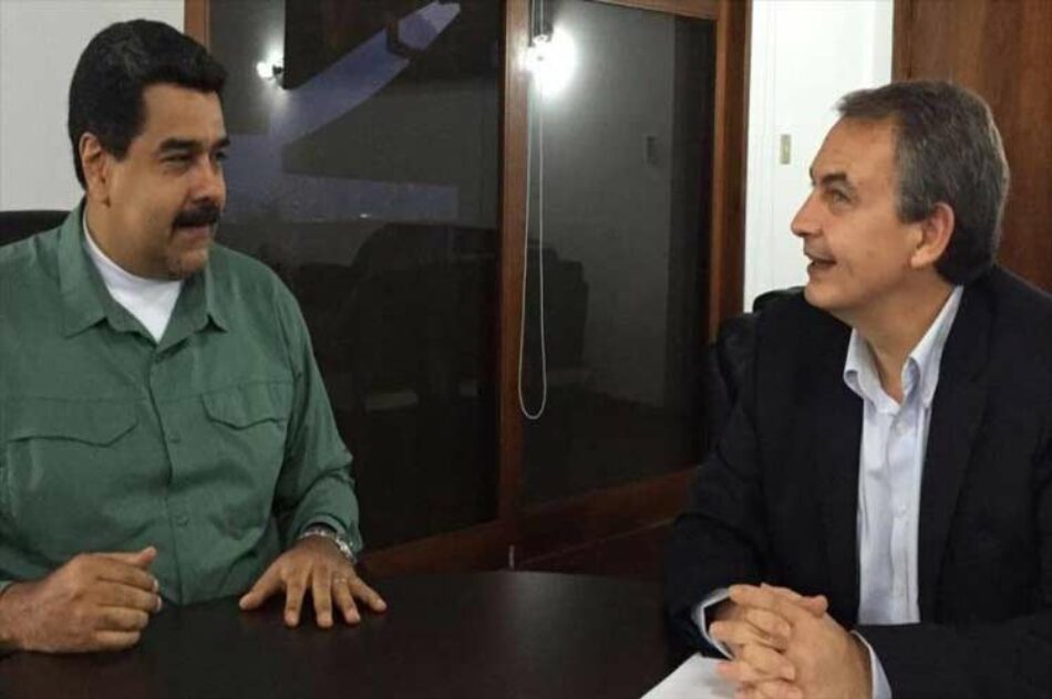 Maduro y Zapatero abordan diálogo gobierno y oposicion venezolana