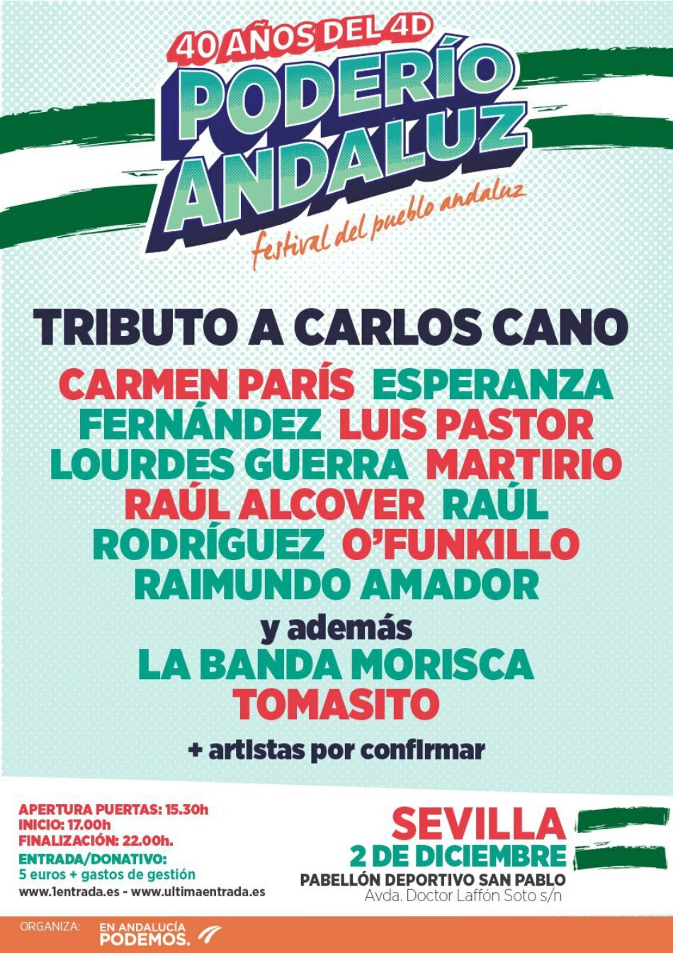 Sevilla acogerá el próximo 2 de diciembre «Poderío Andaluz. Festival del Pueblo Andaluz»