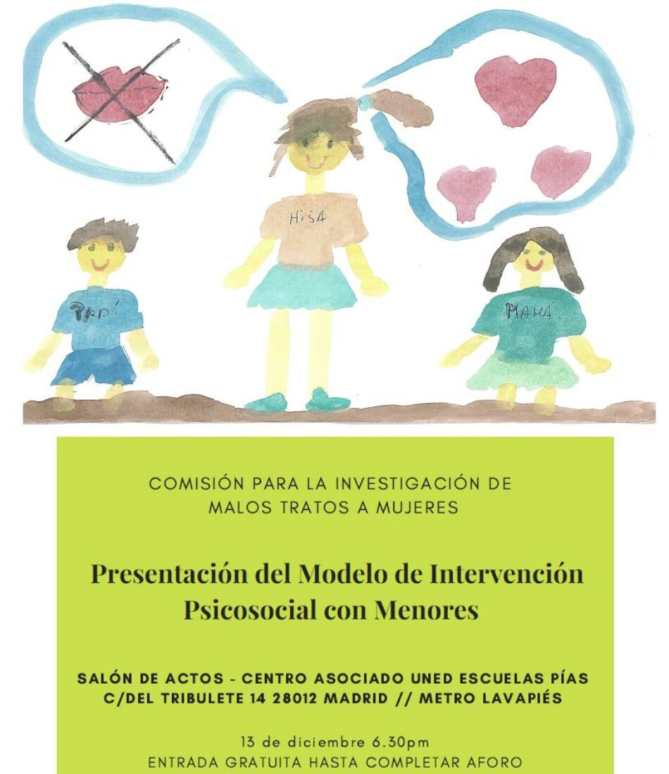 Presentación del Manual de Intervención Psicosocial con Menores de la Comisión para la Investigación de Malos Tratos a Mujeres