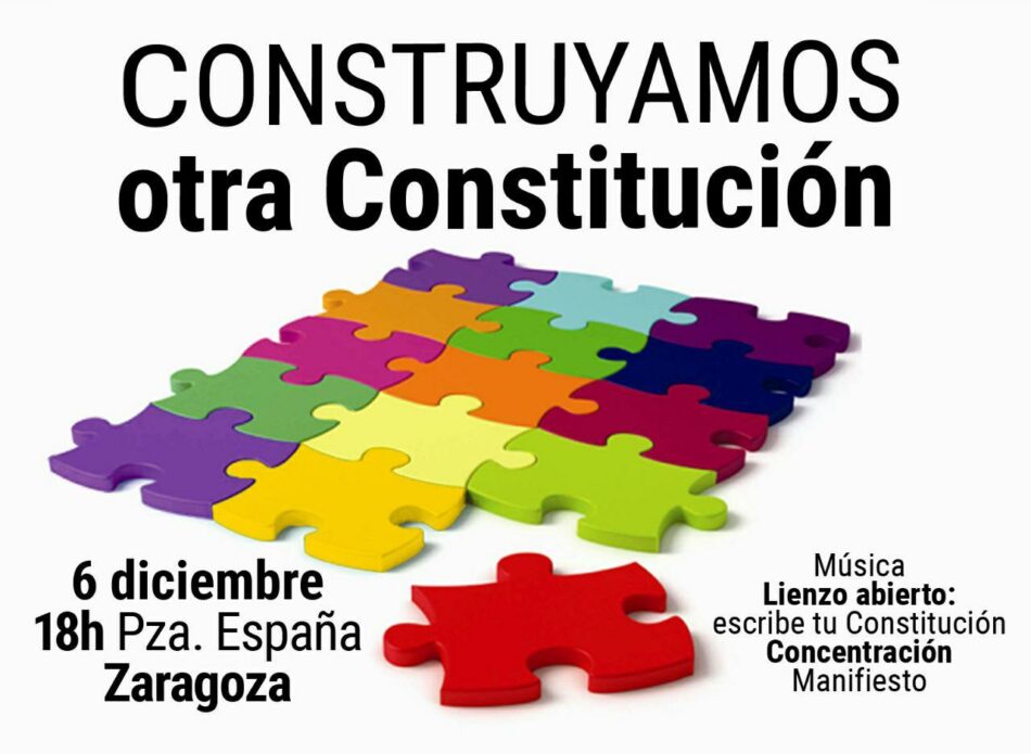 «Construyamos otra constitución»: evento en el Ateneo Republicano de Zaragoza el 6D