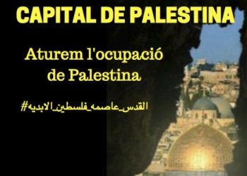El moviment de solidaritat amb Palestina es concentra avui a les 19h a la Plaça Sant Jaume de Barcelona per condemnar la decisió de Donald Trump del passat dia 6 de desembre de traslladar l’ambaixada dels EEUU a Jerusalem