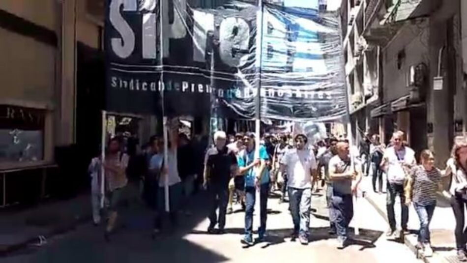 Argentina: Sindicato de Prensa de Buenos Aires (SiPreBA) denuncia la masiva agresión a los trabajadores de la comunicación