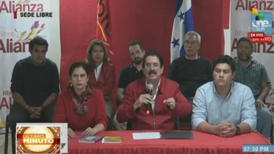 Manuel Zelaya: TSE de Honduras impone fraude a favor de JOH