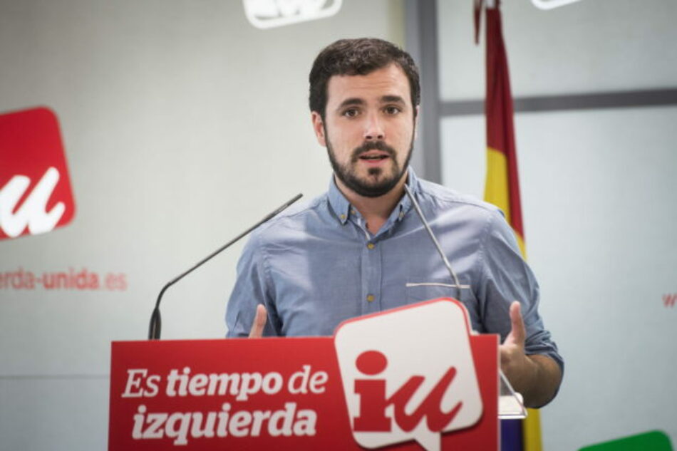 Garzón hace un llamamiento por la Unidad Popular “reduciendo la incertidumbre y sin esperar al último momento” para responder a quienes “imponen la normalización de la precariedad vital”