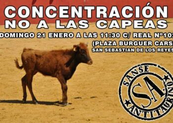 Concentración Sanse Antitaurino ¡No a las capeas!