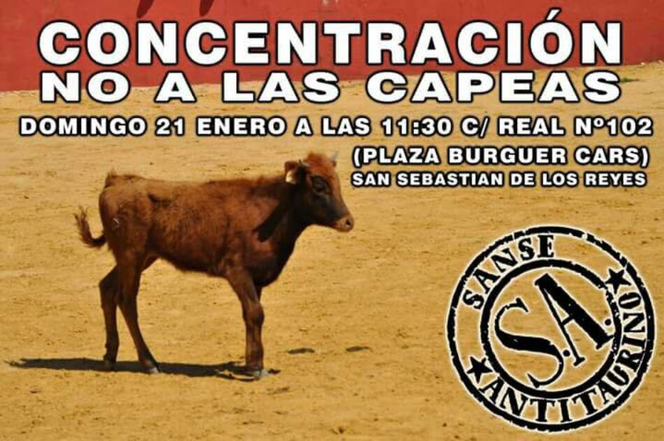 Concentración Sanse Antitaurino ¡No a las capeas!
