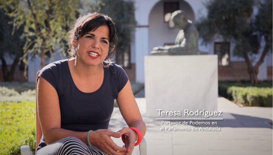 Teresa Rodríguez lanza sus deseos para el nuevo año en un vídeo a través de redes sociales: “Andalucía merece más en 2018”
