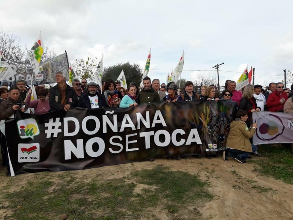 IU busca hasta el último momento que el informe de la Eurocámara sobre Doñana que se vota mañana exija acabar con el proyecto gasístico