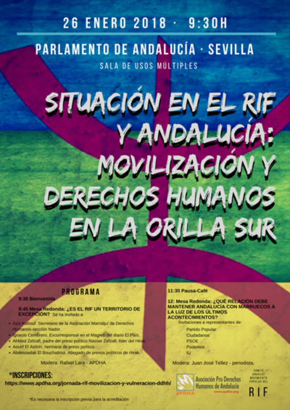 El Parlamento de Andalucía acoge unas jornadas sobre derechos humanos en el Rif