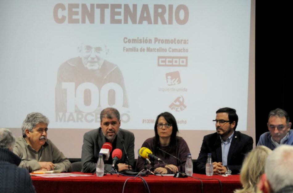 IU, PCE y CC.OO conmemorarán durante todo 2018 el centenario del nacimiento de Marcelino Camacho
