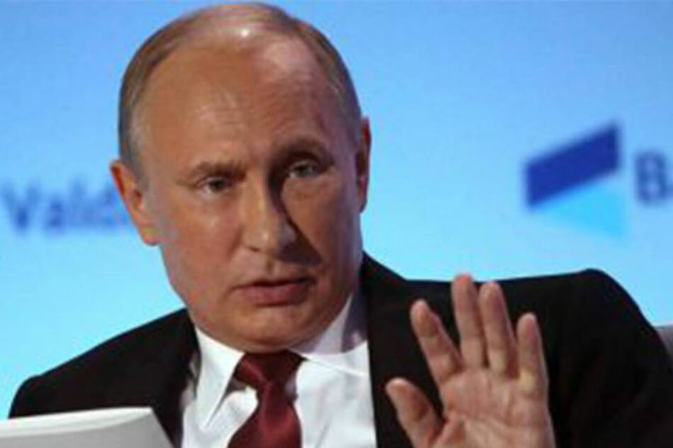 Sanciones de EE.UU. están dirigidas contra pueblo ruso, dice Putin