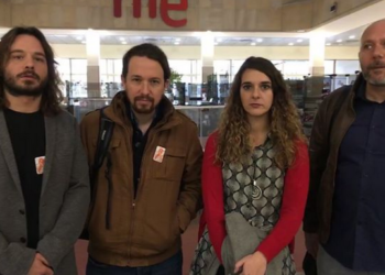 Unidos Podemos se reune con el Comité Intercentros: Iglesias afirma que «la situación de RTVE es desastrosa»