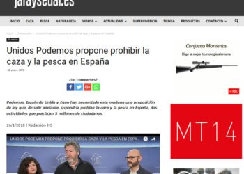 Unidos Podemos responde a las falsas acusaciones de la Real Federación Española de Caza