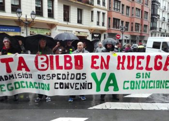 Las y los trabajadores de la OTA de Bilbo continuarán en huelga si no se readmite a las personas despedidas