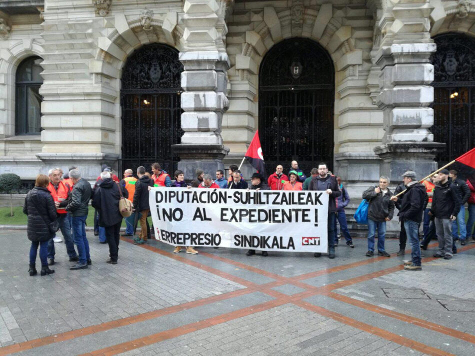 CNT denuncia la ejecución de la sanción contra su delegado en la Diputación Foral de Bizkaia