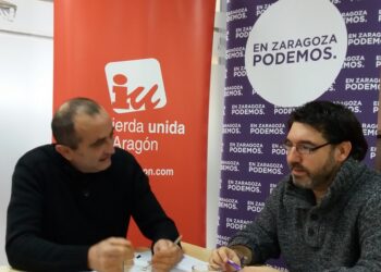 Las direcciones de Podemos e IU de Zaragoza analizan su trabajo y participación en Zaragoza en Común (ZeC)