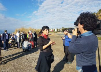 Teresa Rodríguez en la marcha de la «Desbandá»: «este tipo de cosas que no se estudian en la escuela, que nos han hecho olvidar, nosotras vamos a recordarlas sistemáticamente»