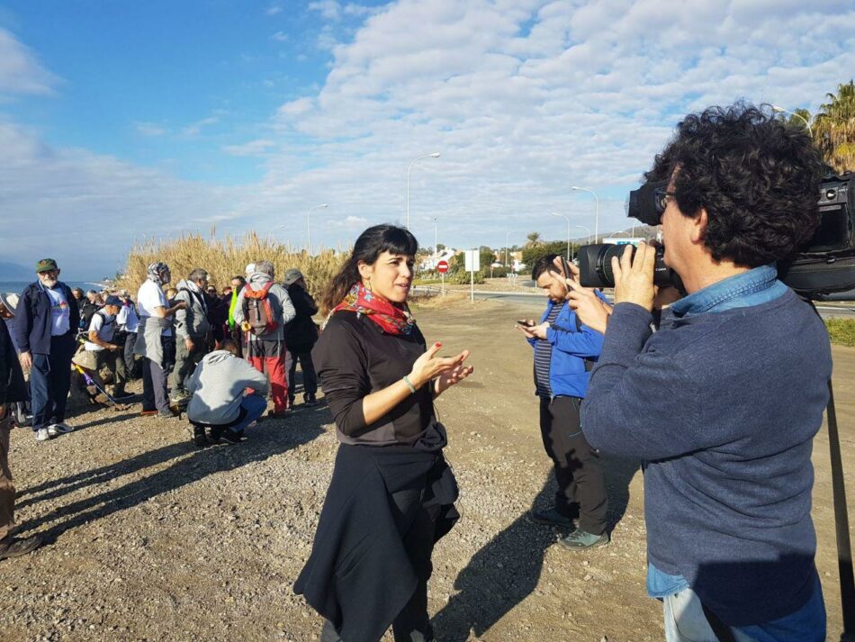 Teresa Rodríguez en la marcha de la «Desbandá»: «este tipo de cosas que no se estudian en la escuela, que nos han hecho olvidar, nosotras vamos a recordarlas sistemáticamente»