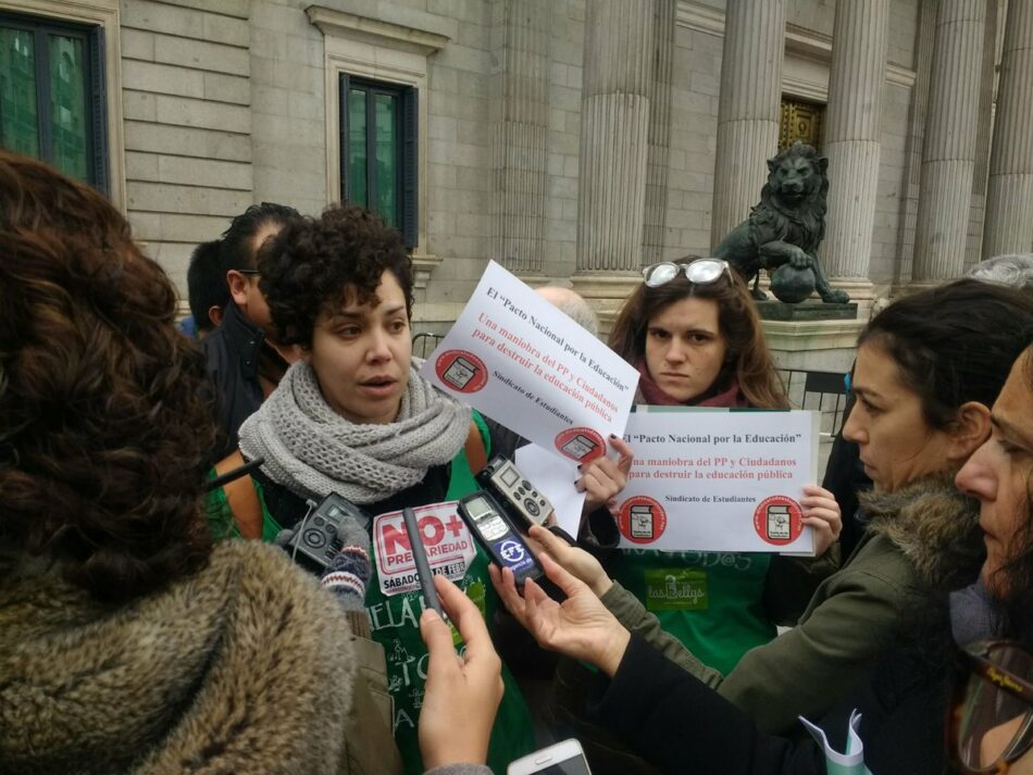 Sindicato de Estudiantes: «El Pacto Nacional por la Educación, una maniobra del PP y Ciudadanos para destruir la educación pública»