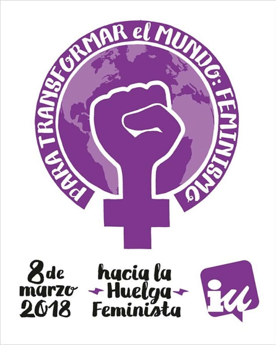 IU refuerza su “apoyo al 100%” a la huelga del 8M convocada por el movimiento feminista y llama a las mujeres de la organización a “sumarse durante toda la jornada”
