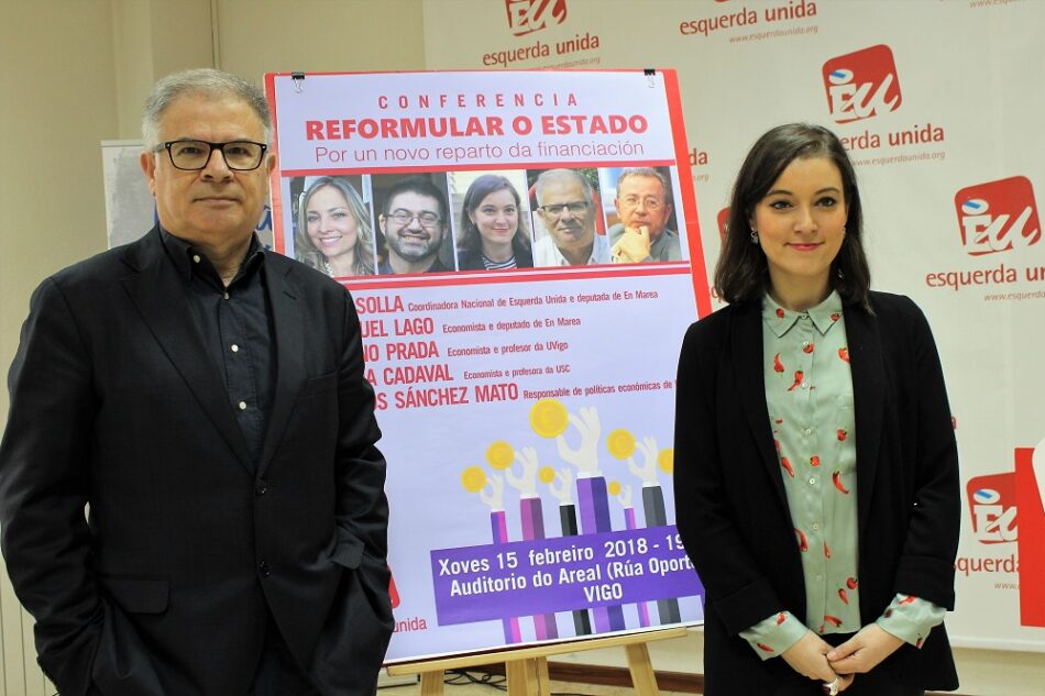Eva Solla e Manuel Lago presentan o coloquio que terá lugar en Vigo sobre un novo reparto de financiación