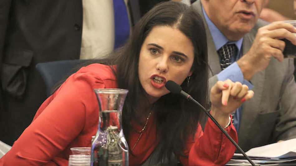 Ministra de Justicia de Israel: mantener una mayoría judía es más importante que los derechos humanos