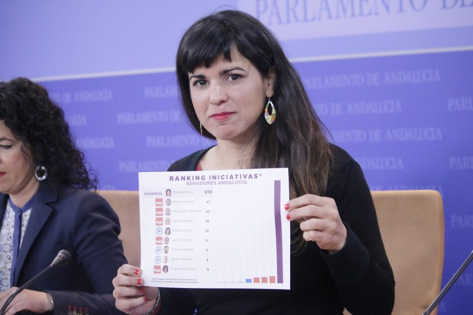 Podemos Andalucía presenta una modificación del Reglamento de la Cámara para que los senadores puedan rendir cuentas en el Parlamento, tal y como establece el Estatuto de Autonomía