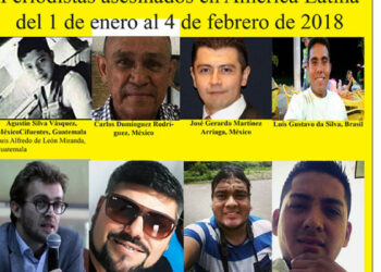 América Latina. Siete periodistas fueron asesinados en 35 días de 2018